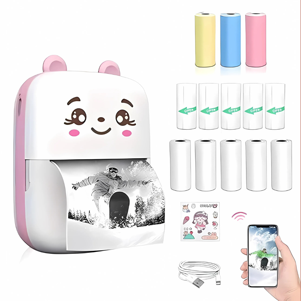 Mini Bluetooth Thermal Printer – Portable Ink-Free Printer for Android & iOS