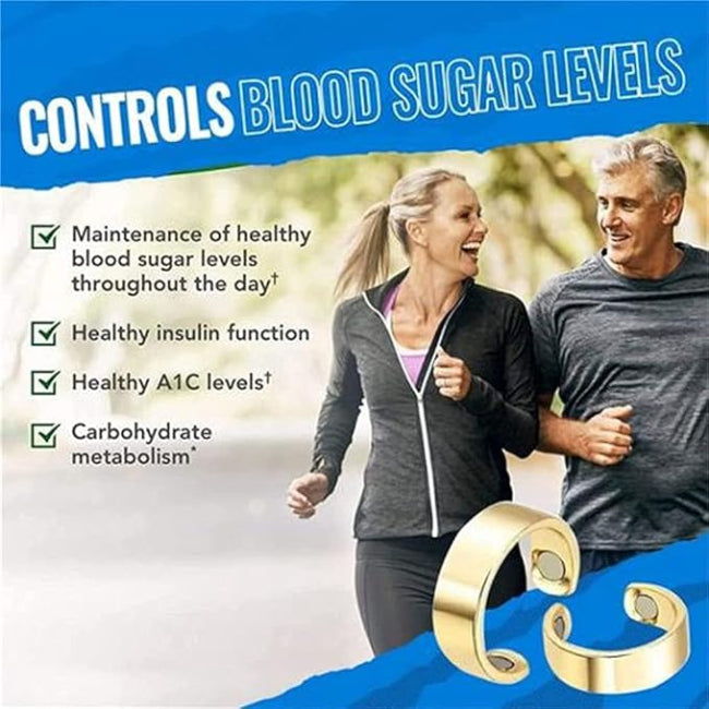 Blood Sugar Control Copper Magnetic Therapy Rings (3PCS, Adjustable)