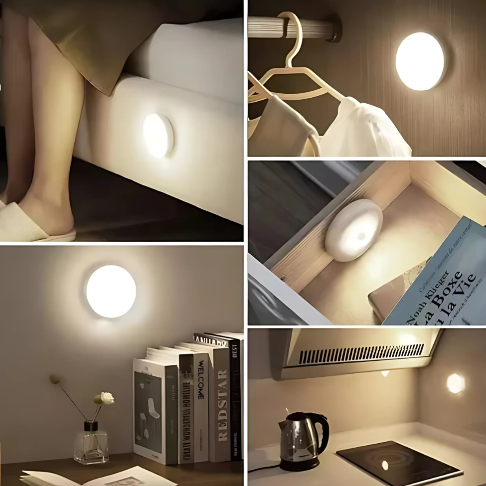 Wireless Motion Sensor Night Lights for Home – USB Charging (2PCS)