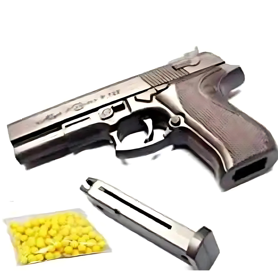Toy Gun with 60 Bullets – Kids’ Fun Playset (Black & Yellow)