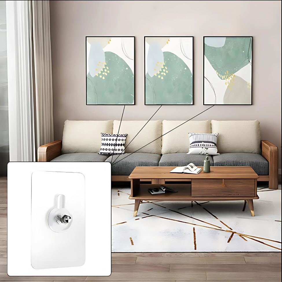 Multipurpose Wall Mount Screw Hooks – Heavy Duty for Home (10PCS Set)