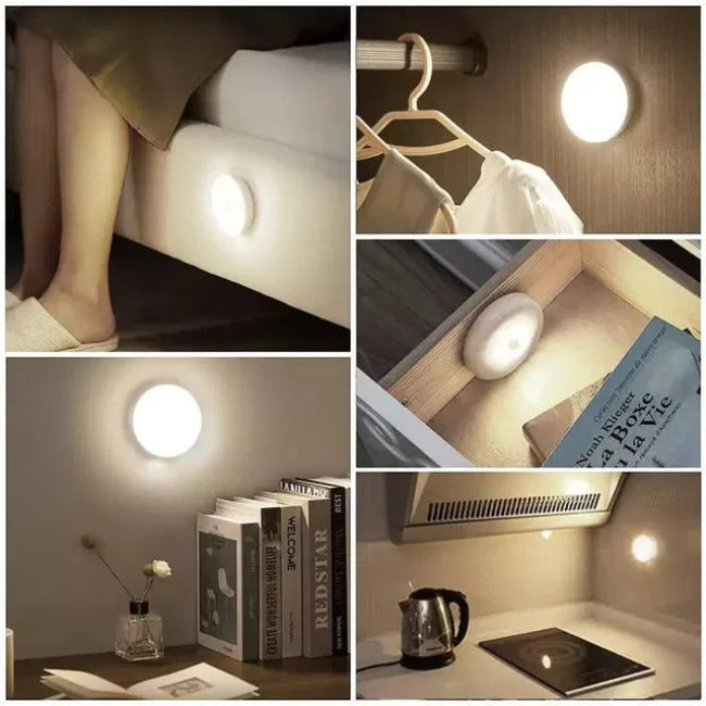 Wireless Motion Sensor Night Lights for Home – USB Charging (2PCS)