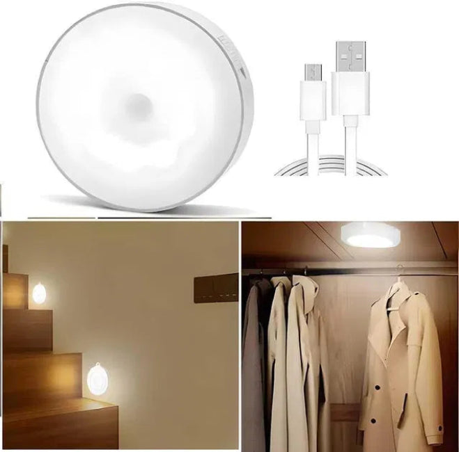 Wireless Motion Sensor Night Lights for Home – USB Charging (2PCS)